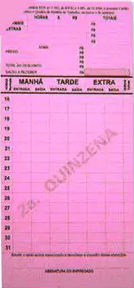 Cartão de Ponto Mensal com CNPJ Rosa Tamoio Ref. 1118 - 100 unid
