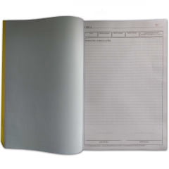 Caderneta Diário de Ocorrências Em Obras 25 X 3 Vias Autocopiativo