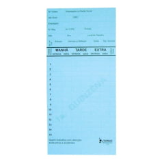 Cartão de Ponto Mensal com CNPJ Azul Tamoio Ref. 1117 - 100 unid